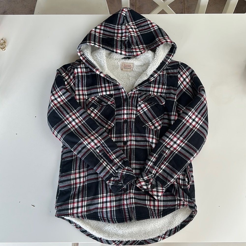 Boston Traders Hooded Faux Fur Flannel